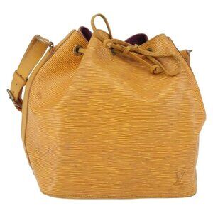 Authentic LOUIS VUITTON Epi Petit Noe Shoulder Bag Yellow M44109 LV